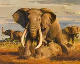 Bob Kuhn, Elephants in the African Veldt