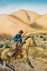 Peter Hurd, Antelope Hunter, 1954, egg tempera on Masonite