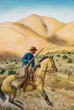 Peter Hurd, Antelope Hunter, 1954, egg tempera on Masonite