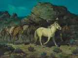 Bell Mare by Olaf Wieghorst, circa 1950, oil on canvas, sold Feb 2021