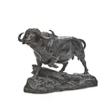 James Lippitt Clark, African Cape Buffalo, 1913, bronze with dark brown patina