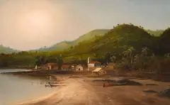 Island of Saboga, Panama Bay by Norton Bush, 1874, oil on canvas, sold Feb 2021