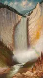 James Everett Stuart, Yellowstone Falls from Red Rock