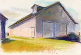 Wolf Kahn, Long Island Barn II