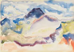 Charles Demuth, Dunes, 1915, watercolor on paper laid down on board