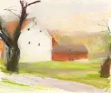 Wolf Kahn, Pennsylvania Barn, 1998, pastel on paper