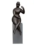 Elie Nadelman, Seated Woman with Raised Arm (Circus Woman)