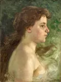 Edward Henry Potthast, Portrait of a Young Girl