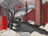Oscar Florianus Bluemner, Study "Winter Sun" Mill Creek, Elizabeth, New Jersey