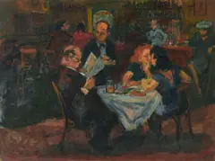 Robert Philipp, Restaurant, oil on canvas