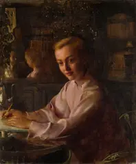 John Koch, Portrait of Faye Emerson, circa 1935, oil on canvas