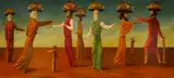 Philip Campbell Curtis, Celestial Forum, 1962, oil on board