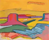 David Barbero, Monument Valley, acrylic on board