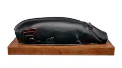 Sargent Claude Johnson, Hippopotamus, 1939, glazed ceramic