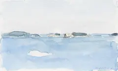 Fairfield Porter, View of Islands, 1965, watercolor on paper