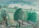 Milton Avery, Spring Landscape, 1941, watercolor and gouache on paper