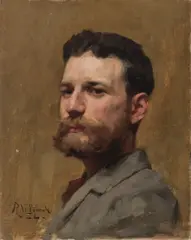 Robert Vonnoh, Portrait of Gardner Kendall, 1884, oil on canvas