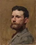 Robert Vonnoh, Portrait of Gardner Kendall, 1884, oil on canvas