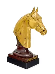 Herbert Haseltine, Man O' War, 1945, gold plated and patinated bronze