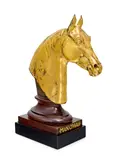 Herbert Haseltine, Man O' War, 1945, gold plated and patinated bronze
