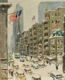 Guy Carleton Wiggins, Looking Downtown 5th Avenue at 53rd Street