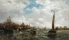 Arthur Quartley, The Queen's Birthday, May 24th, Port of New York, 1883, oil on canvas