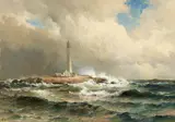 Mauritz de Haas, After the Gale, Boone Island Lighthouse, Maine