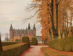 Jakob Hansen, Entrance to the Castle, oil on canvas