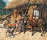 Joe Duncan Gleason, The Orange Market, Natlapa, Mexico
