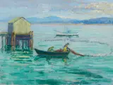Lillie May Nicholson, Monterey Bay, circa 1938, oil on canvas
