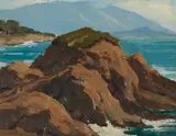 Arthur Hill Gilbert, Pebble Beach, 1952, oil on board