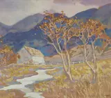 Mary DeNeale Morgan, Carmel Valley, gouache on illustration board