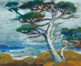 Mary DeNeale Morgan, Cypress Trees, oil on board