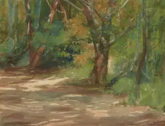 Francis McComas, Sunlit Path, 1899, watercolor on paper