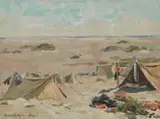 Granville Redmond, Sketch (Camping on the Beach)