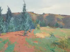 William Wendt, On the Brow of Laudamus Hill, 1897, oil on canvas