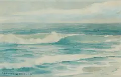Conway Griffith, Curling Wave, watercolor on paper