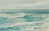 Conway Griffith, Curling Wave, watercolor on paper