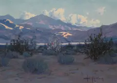 Harry B. Wagoner, Desert landscape, oil on canvas affixed to Masonite