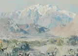 Carl Sammons, Mt. San Jacinto, Palm Springs, oil on board
