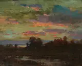 J. Bond Francisco, Sunset over the Marshes, oil on canvas