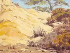 La Jolla Sand Dunes by Sam Hyde Harris, oil on board, sold Dec 2020