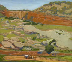 Independence, Arizona by Elsie Palmer Payne, gouache on illustration board, sold Dec 2020