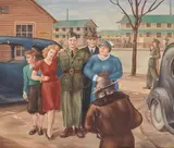 William Campbell Estler, Off to War, oil on canvas