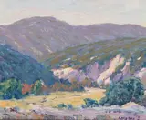 Gary Ray, A Gully below the Santa Barbara Mountains, oil on canvasboard