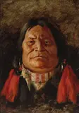 Frank Paul Sauerwein, Indian Portrait, 1901, oil on artistboard