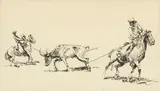 Edward Borein, Roping Study