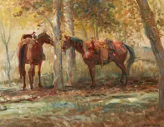 Julian Robles, Cooling Off, Taos, New Mexico, 2008, oil on canvasboard