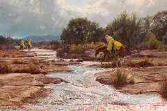 Bob Wygant, Rain's Comin', acrylic on Masonite