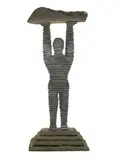 Boaz Vaadia, Shimshon, bronze, bluestone, boulder